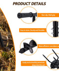 2 In 1 Hand Auger Spiral Drill For Planting And Hole Digging, 44.5 Inch Post Hole Digger With Twist Tiller, details and uses