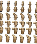 Copper Grease Nipples Assortment Kit For Hydraulic Systems, 106 Pcs Zerk Fittings M6 M8 M10 in varied angles
