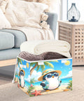Heavy Duty Foldable Storage Bin With Secure Lid And Easy Grab Handles For Bedroom Closet Organizers, toy box holding blankets.