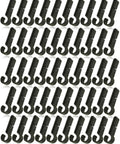 Heavy Duty Helmet Light Clips for Hard Hats and Safety Caps 50 Pack Narrow Edge Headlamp Mounts in black plastic array