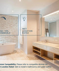 Bathroom with 12 Pack LED Disk Lights 5 To 6 Inch Dimmable Surface Flush Mount 15W 1050lm 5000K Daylight Ceiling Disc Lights installed