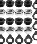 48 Piece Bike Nuts And Safety Washers Kit With M8 M9.5 M10 Sizes for front and rear wheels, featuring black and silver axle nuts.