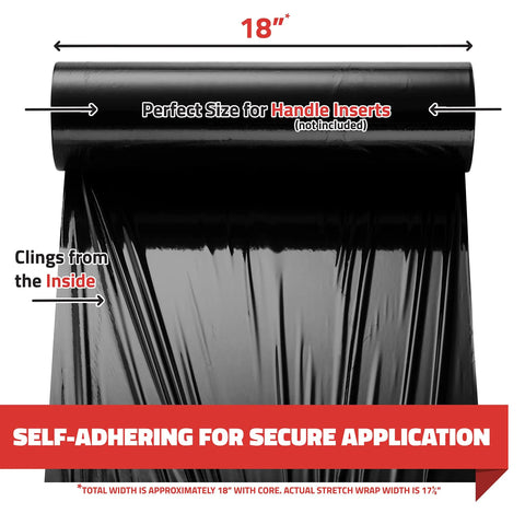 40 Pack 18 Inch Black Stretch Wrap 80 Gauge Heavy Duty Pallet And Package Security Film For Moving Shipping And Storage 1,100 Sq Ft Of Durable Protective Wrap, 18-inch roll