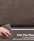 Close-up of high pile fibers on Ultra Plush Carpet Stair Treads 8x30 Inches For Indoor Stairs Non Slip Skid Resistant Pet Friendly