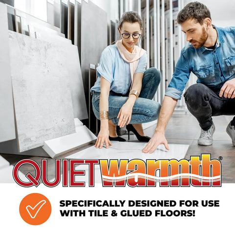 Radiant Floor Heating Mat For Tile And Stone 120V, 15 Sq Ft Coverage, 1.5x10 Mat, Peel And Stick Installation demo
