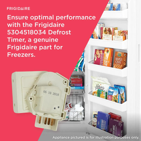Defrost Timer For Freezers 5304518034 Replacement Part With Easy Install No Fuss Durable And Reliable Cooling Component