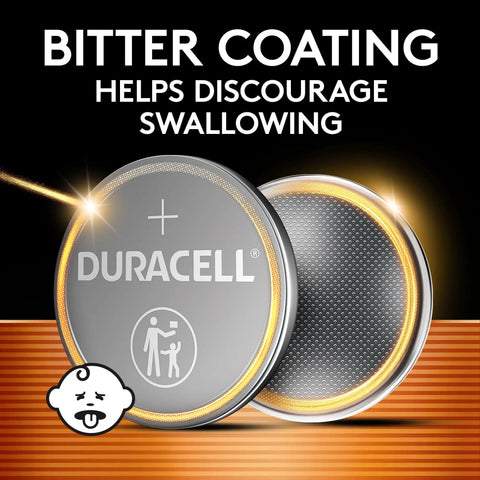 Heavy Duty Cr2032 3V Lithium Coin Batteries 8 Pack with bitter coating for safety in use with devices.