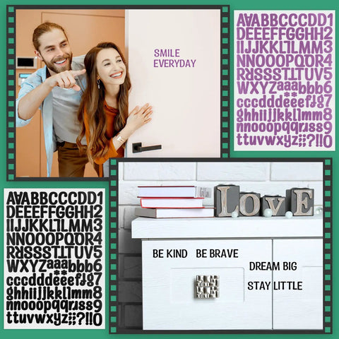 Alphabet And Number Sticker Set 24 Sheets Waterproof Vinyl Decals With 2316 Pieces Self Adhesive For Decor and Crafts