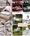 Heavy Duty Collapsible Storage Bins With Lids Super Sturdy Plastic Folding Crate organizer in car and outdoor use.