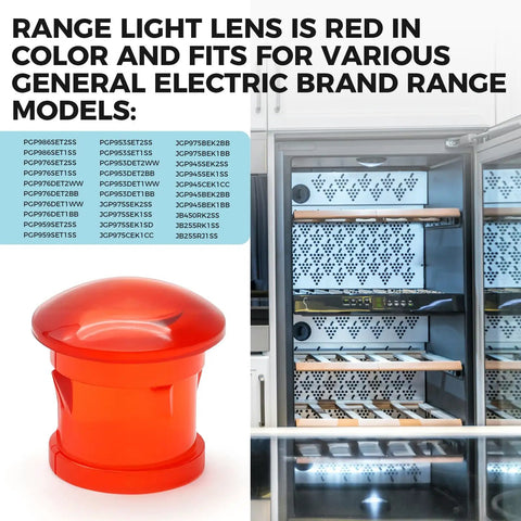 Red Range Indicator Light Lens For GE Cooktops Replacement Part WB25T10041 Fits WB25K0002 WB25K2 AP3860491 PS1020380 1166997 AH1020380 EA1020380 Easy Swap Fast Fix And More, red plastic lens
