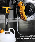 Grip Tight 6 Liter Manual Oil Extractor Pump For Swift Engine Oil Changes Via Dipstick Tube with brake bleeding hose.