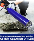 4 Inch Pro Core Drill Bit With SDS Plus Water Injection Adapter 14 Inch Depth Wet Core Bits For Concrete in use on stone
