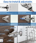 Soft Close Cabinet Hinges 10 Pack With 4D Adjustability And Killer Speed Control For Full Overlay Face Frame Doors installation guide.