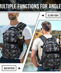 Waterproof Fishing Backpack With Tackle Boxes And Rod Holder For All Weather Gear Durable Sling Bag With Padded Straps