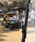 Universal Golf Cart Side Mirrors No Drilling Needed, 180 Degree Folding Rear View, Reflection of Green Golf Cart