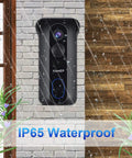 Wireless Doorbell Camera With Chime 2K QHD Video Two Way Audio Motion Detection With PIR Infrared Night Vision Black IP65 Waterproof