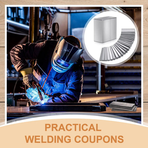 Welder using 24 Pcs Welding Coupons 2x4 Inch 11 Gauge Mild Steel Plates Kit for MIG TIG Stick ARC Gas and Brazing Practice and Training