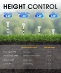 Pro Grade Plastic Golf Tees 152 Pack Set With 120 Tees At 3.25 Inches And 32 Tees At 1.5 Inches height control chart