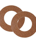 Two circular cork gaskets for Satin Anodized Aluminum No-Draft Speak-Thru for Ticket Windows And Box Offices, Easy To Install.