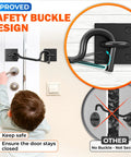 Heavy Duty Self Locking Cabin Hook And Eye Latch For Privacy Barn Doors installed on a door with improved safety buckle design.