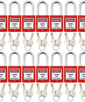 Built Tough Lockout Tagout Station With Clear Viewing Lid Fully Loaded Loto Kit showing 14 numbered padlocks with keys.