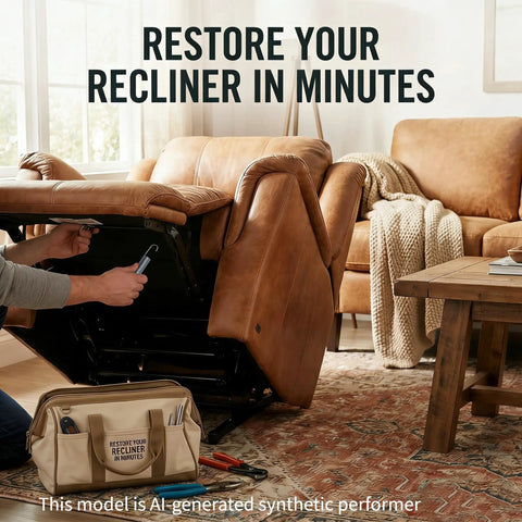 Hassle Free Two Pack 3-5/8 Inch Recliner Tension Spring Replacement in use on a recliner for quick repair and comfort restoration.