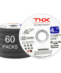 Dead Reliable 4 5 Inch Cut Off Wheels With Double Layer Fiberglass Mesh For Angle Grinders Heavy Duty Thin Cutting Discs Fast Steel Grinding Includes Sixty Precision Pack stacked pack of sixty wheels showing specific dimensions.