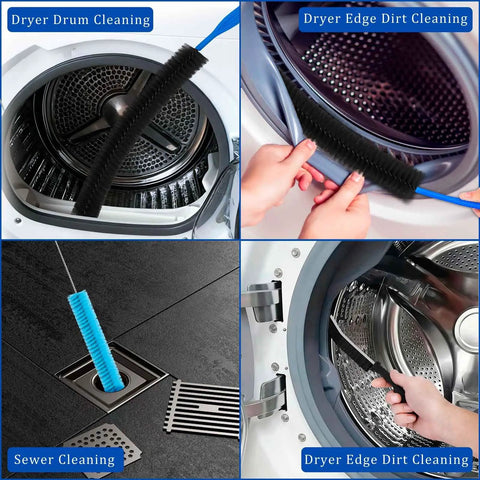 Dryer Vent Cleaning Kit With Universal Vacuum Hose Attachment For Deep Lint Removal, 4 In 1 Lint Brush, 31 Inch Reach in use