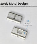 66 Block Bridging Clips, 100 Pack Tin Plated Phosphor Bronze, two metal clips shown against white background