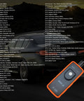 Pro Grade TPMS Relearn Tool For Tire Pressure Monitoring System Sensors Activation And Auto Program Reset Built Super Tough diagnostic scanner with dashboard visibility.