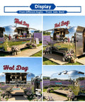 Slick Stainless Steel Food Trailer, 10 Ft Mobile Catering Cart With Mirror Finish, showcasing front, side, and back views.