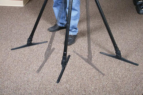 Sidewinder Carpet Vacuum Tool 15 Inch Wide With One And A Half Inch Neck Black in use on carpet, showing side-to-side sweeping action.