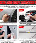 Steps to use Toyota Ice Cap And Super White 040 Touch Up Paint Kit For Cars 2 In 1 Scratch Remover Pen on vehicle scratches.