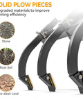 Beefy Heavy Duty 3 Point Chisel Plow Scarifier With Detachable Cultivator shanks detail, soil adaptability illustration