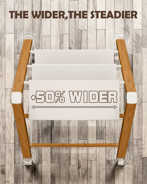 Three Step Stool With Anti Slip Large Pedals White Woodgrain Finish Lightweight Foldable For Home Garage Or Workshop Easy To Fold And Carry Portable Step Ladder, top view