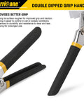 Hurricane sheet metal hand seamer, 6-inch straight jaw with black double-dipped cushioned handles