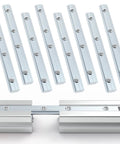 Beefy M5 Straight Line Connectors Kit For 20 Series Aluminum Extrusion Profiles with Carbon Steel Nickel Plated Brackets and Fasteners