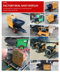 High Performance Portable Mortar Sprayer Machine For Automatic Wall Rendering And Stucco Plastering Works Cement equipment in factory display.