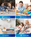 Children building projects from Six In One STEM Toys Kit For Kids Aged Eight To Twelve With 3D Wooden Puzzles