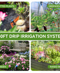 All In One 240 Foot Drip Irrigation Kit With Quick Connects For Raised Beds And Greenhouses Includes Half Inch Main Hose