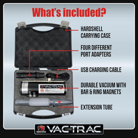 Hydraulic Fluid Saver Vacuum Tool for Tractor Filter Changes Oil Suction Pump Kit with accessories in hardshell case.