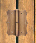 Heavy-Duty Copper Door Hinge With Vintage Antique Design And Decorative Edges for no-fuss, smooth operation on wood door