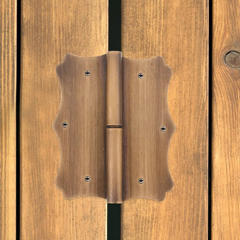 Vintage Copper Door And Window Hinges Built To Last With Heavy Duty Durability And Enhanced Safety on wooden door