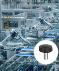 Heavy Hitter Black M5x8mm Threaded Knurled Thumb Screws Zinc Plated Carbon Steel at modern manufacturing facility.
