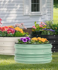 Three Piece Galvanized Raised Garden Bed Set, 2 By 2 By 1 Feet, Open Bottom For Deep Roots, Rust Resistant, Easy Assembly, Safe Edge