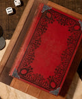 Rock Solid Antique Bronze Corner Protectors With 20 Pack Decorative Metal Edge Guards For Books Photo Frames Wooden Crates Straight Up Vintage Charm Real Deal Scratch Shield on a red book.