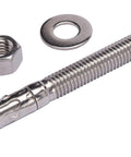 Bolt dropper wedge anchor 1/2 in x 4-1/2 in, stainless steel with nut and washer, 5-pack