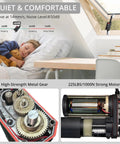 Heavy Duty 12 Volt Linear Actuator Featuring A Clean Two Inch Stroke And Rock Solid Push Pull Action Designed For Smooth Household Upgrades And Moving Heavy Loads Like A Champ, showcasing gears and motor components.