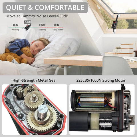Heavy Duty 12 Volt Linear Actuator Featuring A Clean Two Inch Stroke And Rock Solid Push Pull Action Designed For Smooth Household Upgrades And Moving Heavy Loads Like A Champ, showcasing gears and motor components.