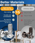 Comparison of Top Shelf 25 Pack M6 X 12 Button Head Socket Cap Screws Full Machine Thread Durable 304 Stainless Steel and ordinary steel.